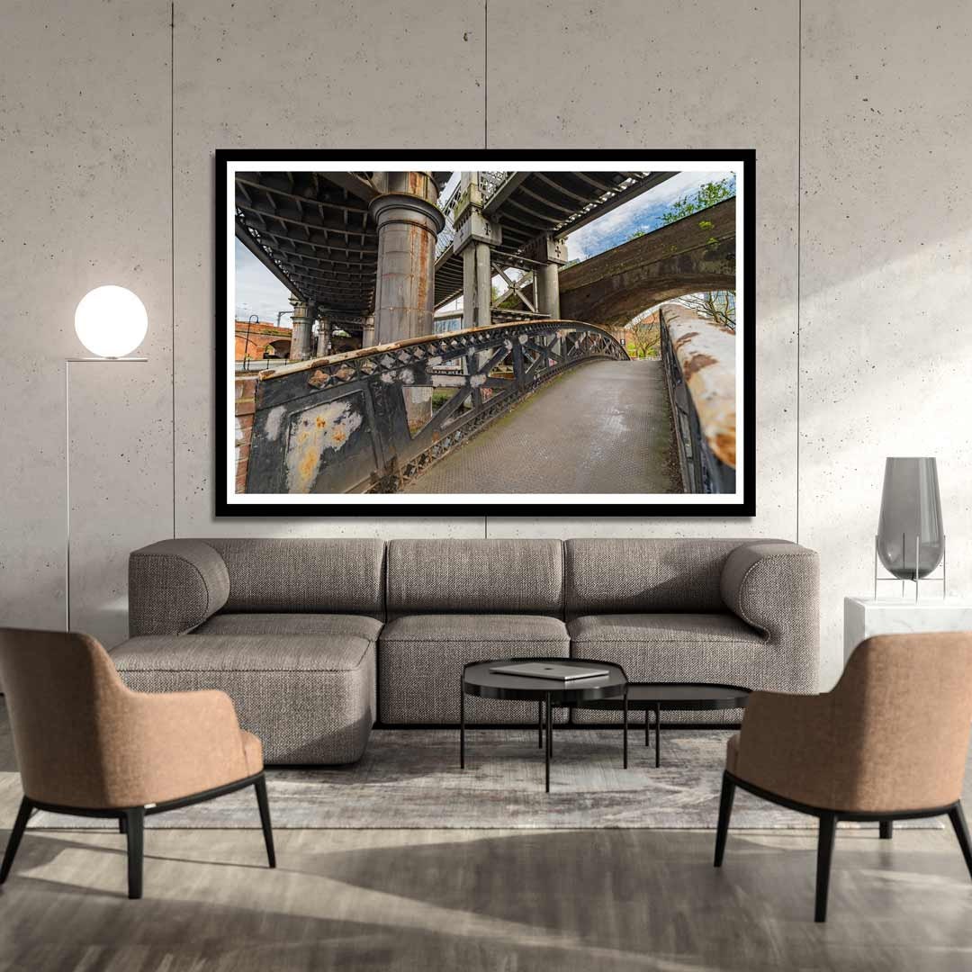 Bridgewater Canal Tow Path Manchester, Urban Industrial Architecture Print, Contemporary Modern Photography, Fine Art Print