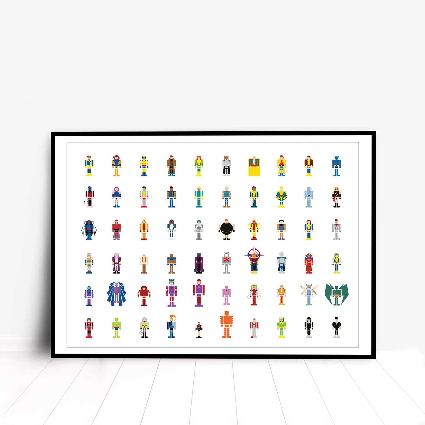 Minimalist X-men Illustration, Custom Poster Art, Marvel Superhero Printable Wall Art