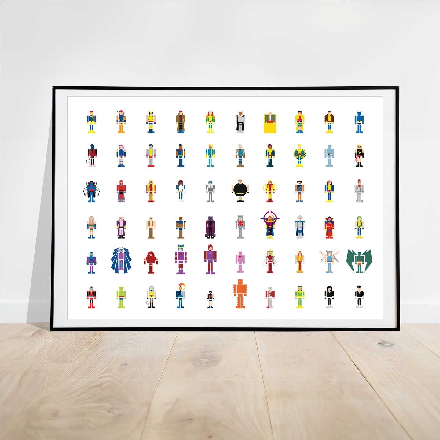 Minimalist X-men Illustration, Custom Poster Art, Marvel Superhero Printable Wall Art