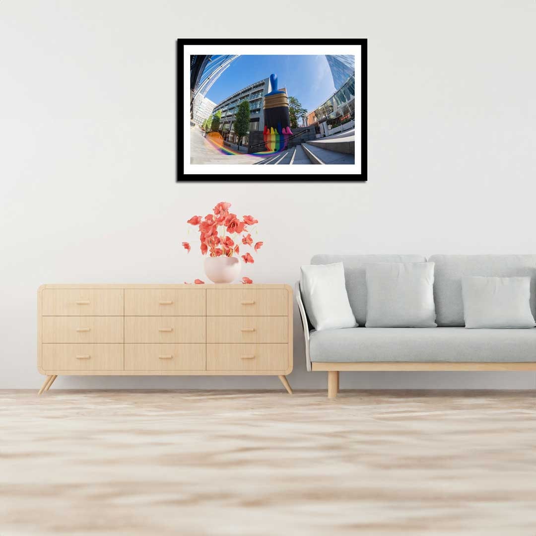 Pride Love Paint Brush LGBTQ+ Celebration Décor Photography Print, Equality Home Gift Rainbow Themed print, Fine Art, Wall Art Print