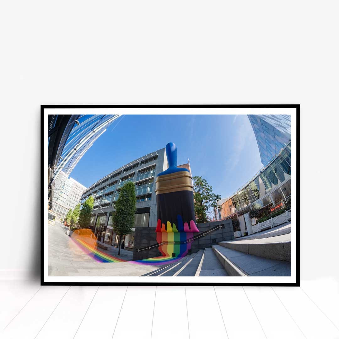 Pride Love Paint Brush LGBTQ+ Celebration Décor Photography Print, Equality Home Gift Rainbow Themed print, Fine Art, Wall Art Print