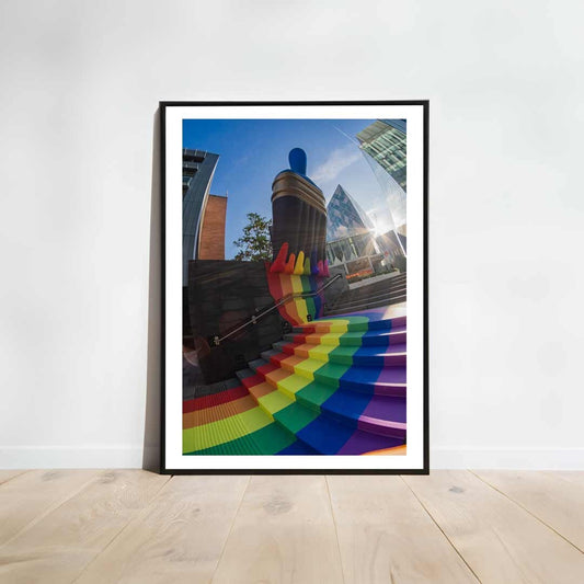 Pride Love Paint Brush LGBTQ+ Celebration Décor Photography Print, Equality Home Gift Rainbow Themed print, Fine Art, Wall Art Print