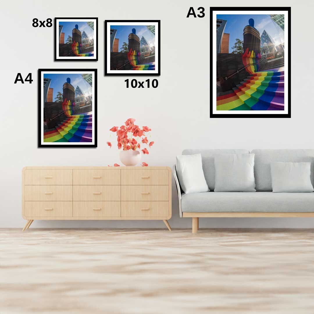Pride Love Paint Brush LGBTQ+ Celebration Décor Photography Print, Equality Home Gift Rainbow Themed print, Fine Art, Wall Art Print