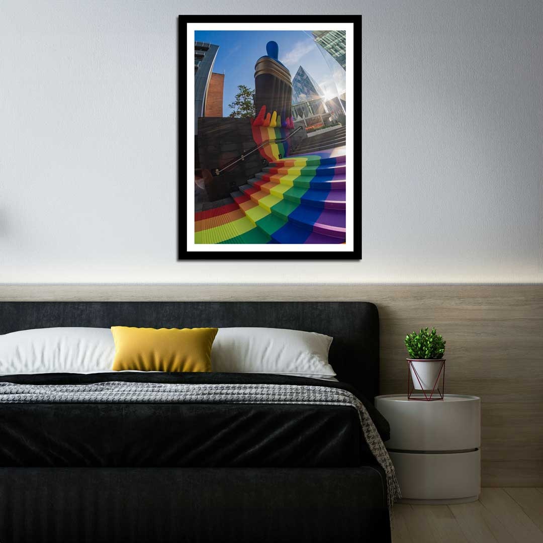 Pride Love Paint Brush LGBTQ+ Celebration Décor Photography Print, Equality Home Gift Rainbow Themed print, Fine Art, Wall Art Print
