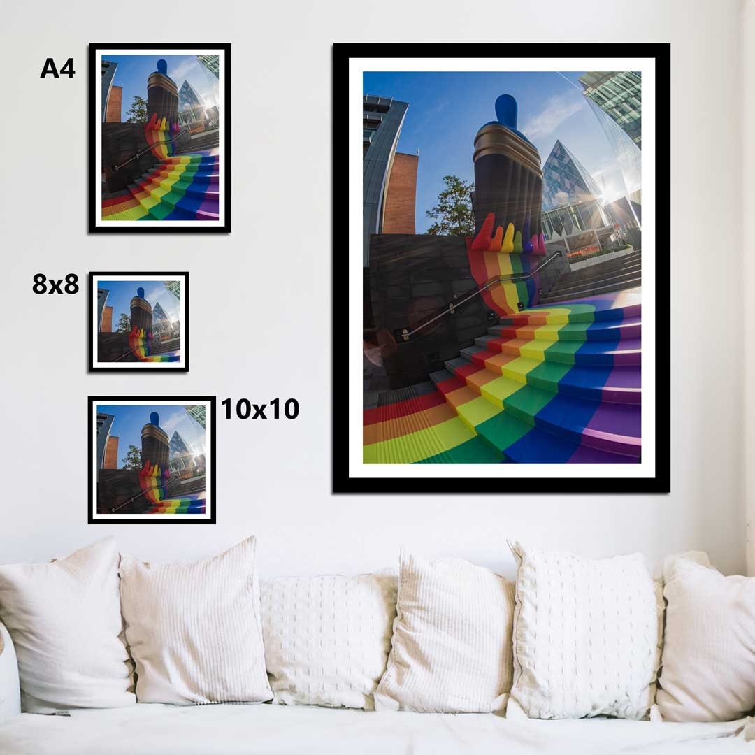 Pride Love Paint Brush LGBTQ+ Celebration Décor Photography Print, Equality Home Gift Rainbow Themed print, Fine Art, Wall Art Print