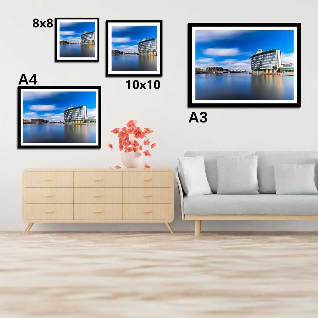 The Quays Salford Quays Manchester, Media City, Manchester Photographic Print, Architectural Urban Art Photography
