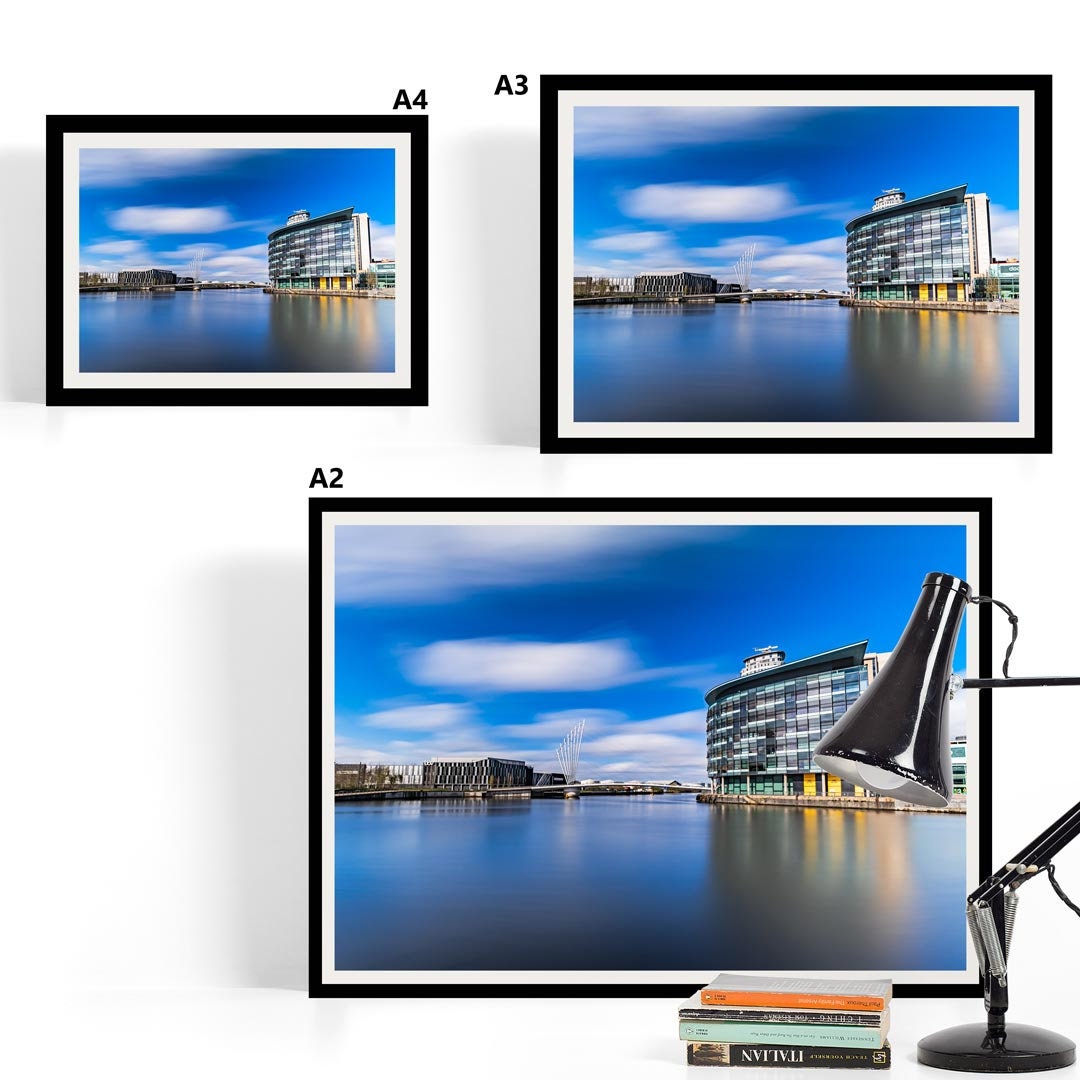 The Quays Salford Quays Manchester, Media City, Manchester Photographic Print, Architectural Urban Art Photography