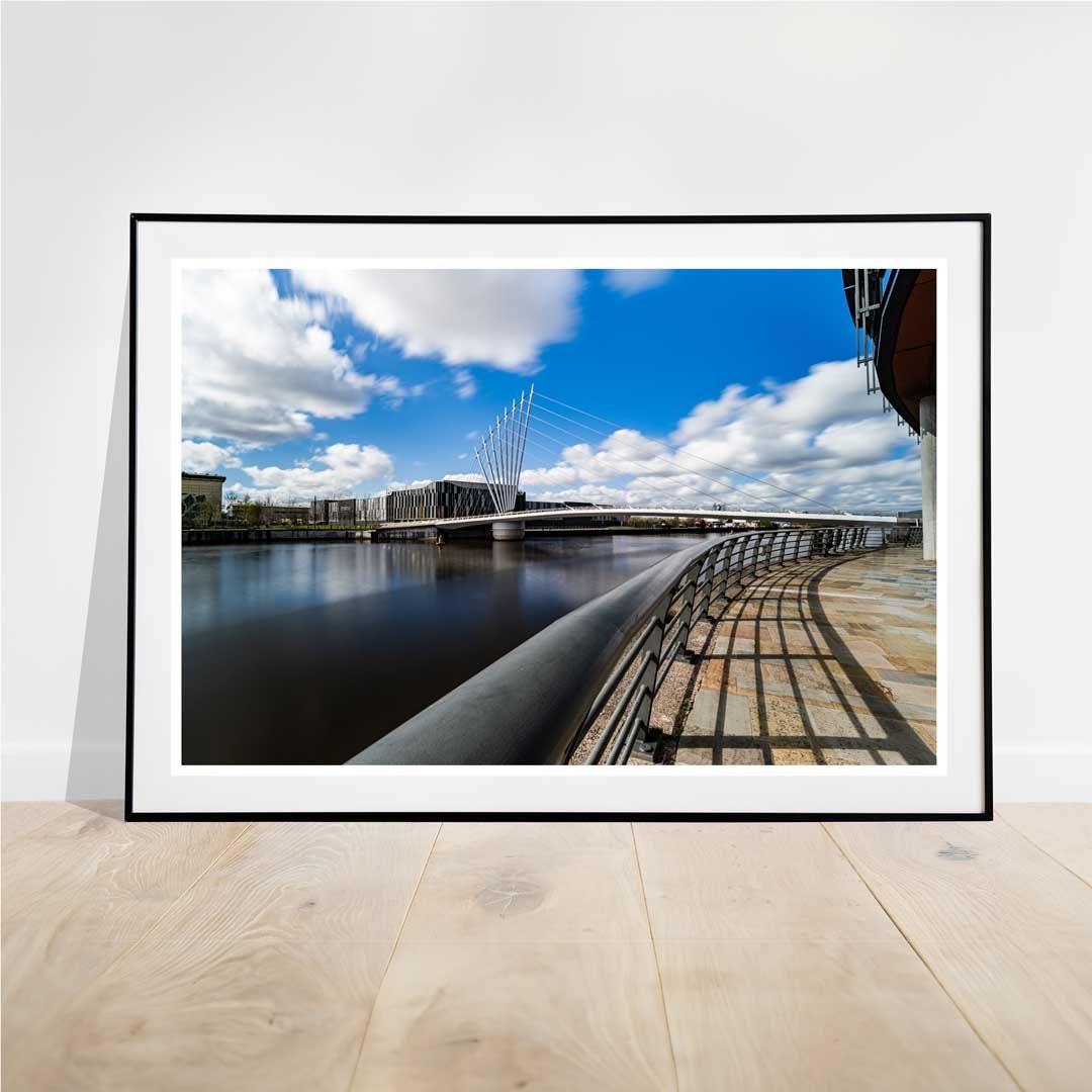 Salford Quays Manchester, Media City Footbridge, Manchester Photographic Print, Architectural Urban Art Photography