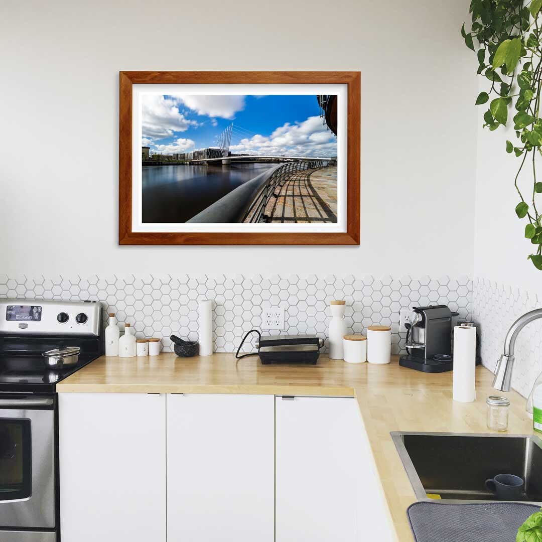 Salford Quays Manchester, Media City Footbridge, Manchester Photographic Print, Architectural Urban Art Photography