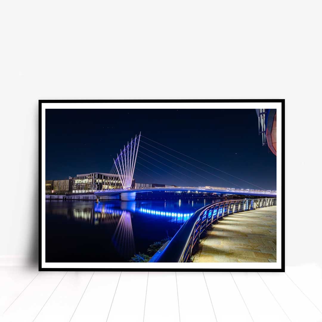 Media City Footbridge, Salford Quays Manchester, Manchester Photographic Print, Architectural Urban Art Photography