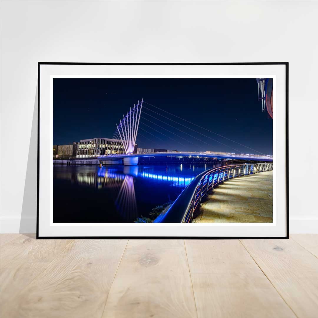 Media City Footbridge, Salford Quays Manchester, Manchester Photographic Print, Architectural Urban Art Photography