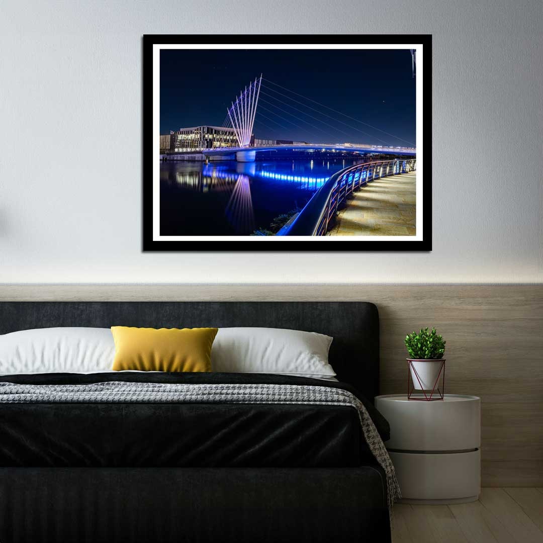 Media City Footbridge, Salford Quays Manchester, Manchester Photographic Print, Architectural Urban Art Photography