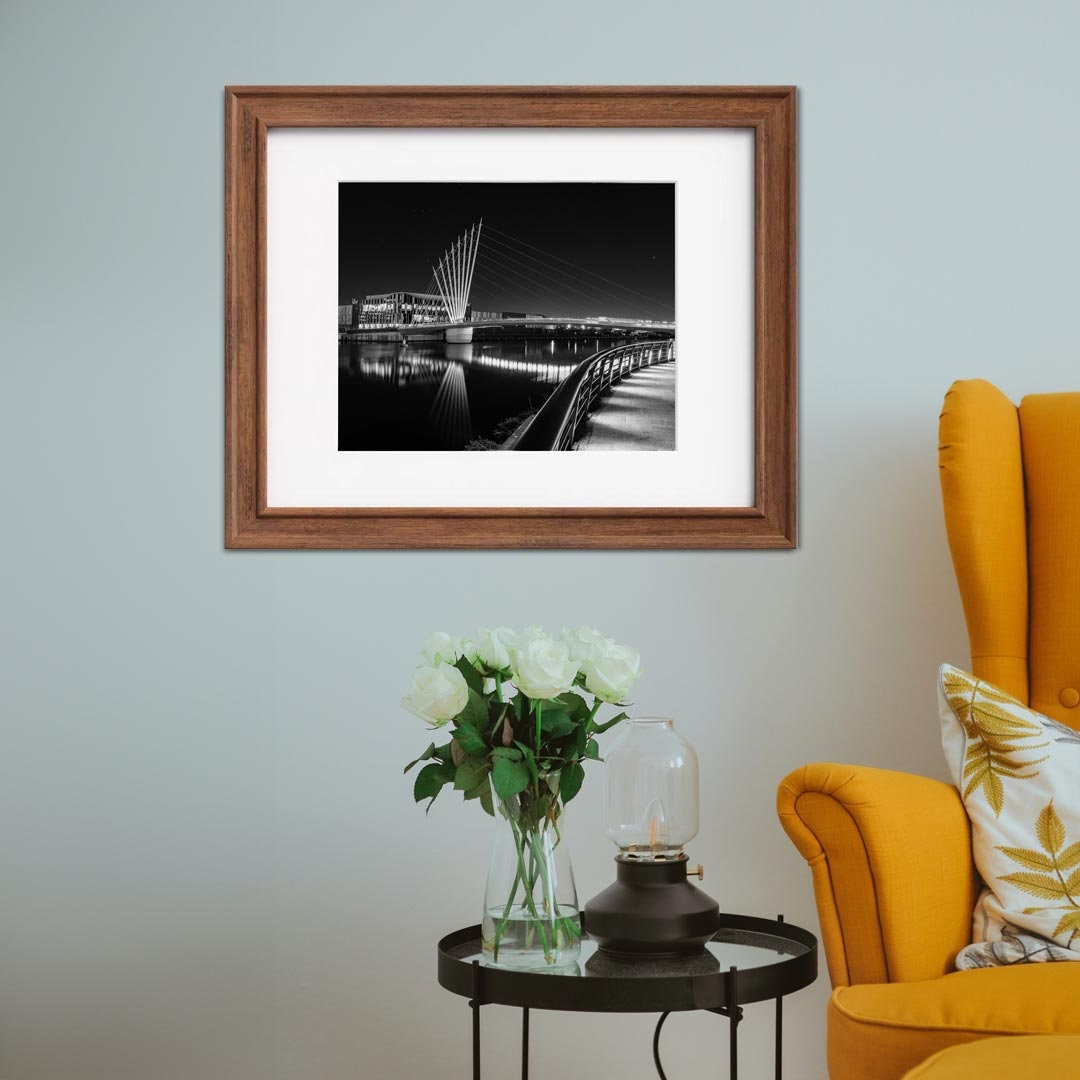 Media City Footbridge, Salford Quays Manchester, Manchester Photographic Print, Architectural Urban Art Photography
