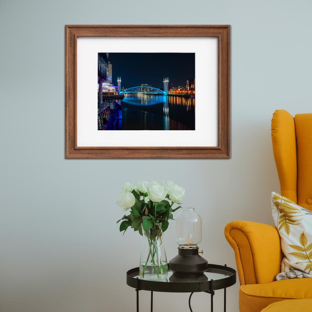 The Millennium Bridge Media City, Salford Quays Manchester, Manchester Photographic Print, Urban Photography