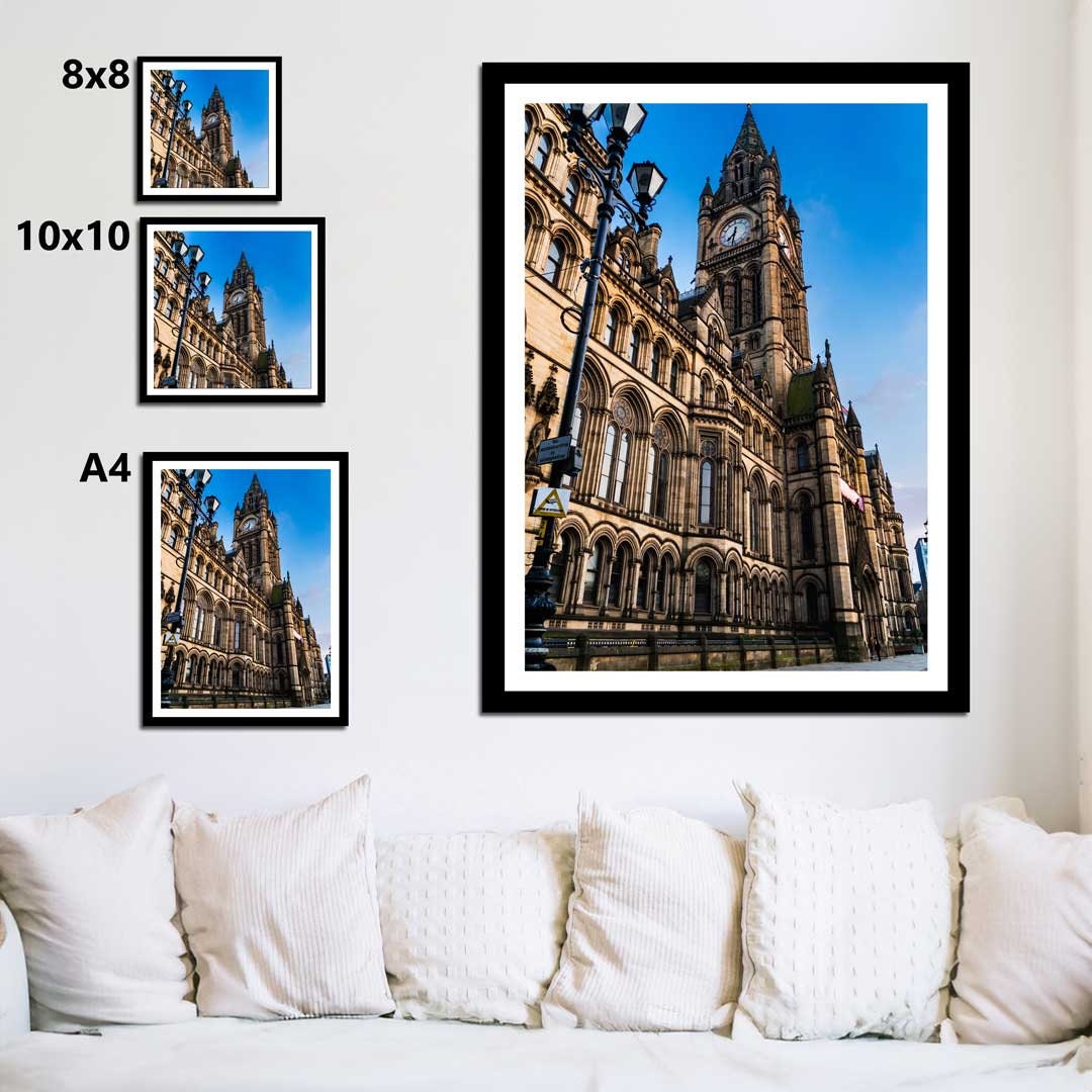 Manchester Town Hall, Mancunian Fine Art Print, Architecture Print, Wall Print