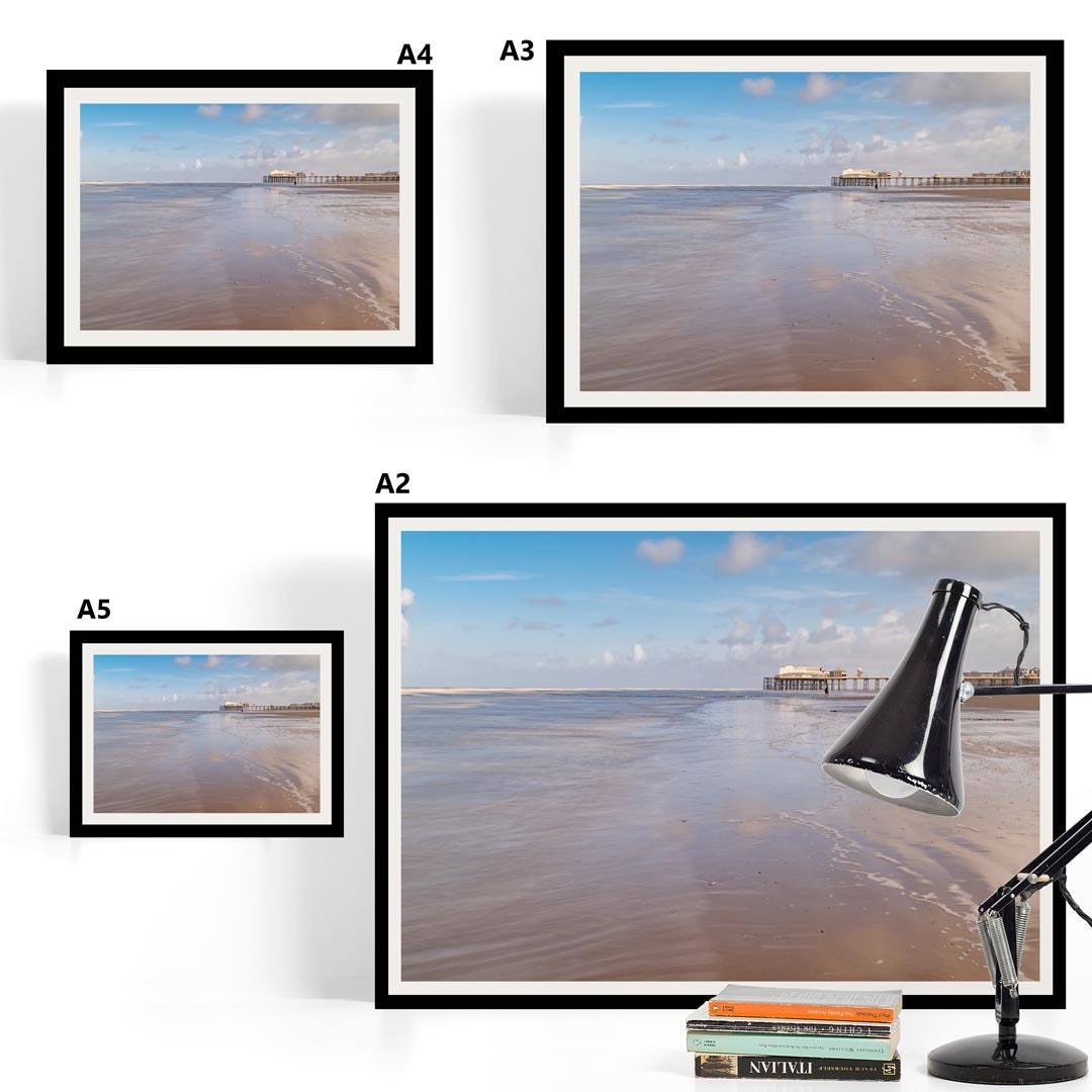 Blackpool Beach Landscape Photography Prints, Wall Art