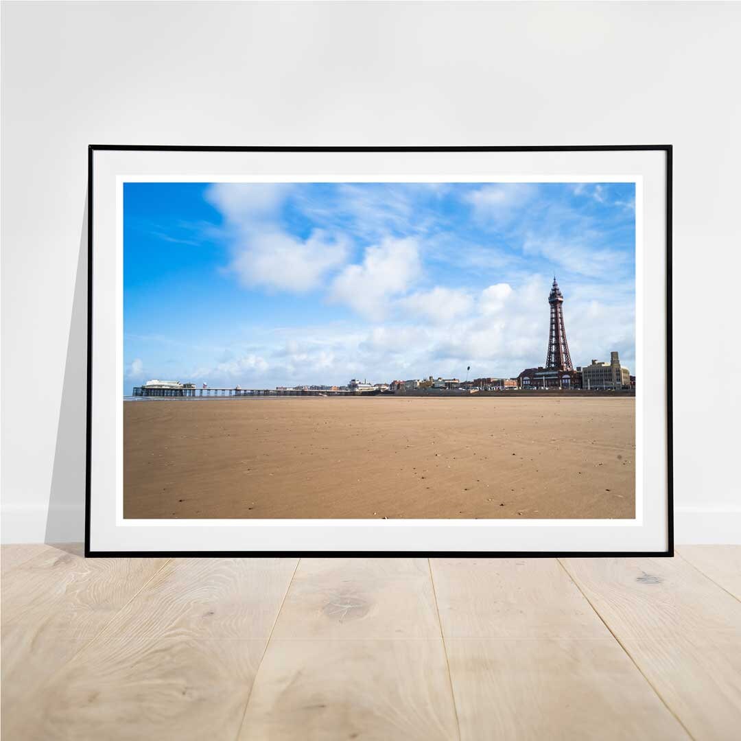 Blackpool Beach Landscape Photography Prints, Wall Art, Panoramic