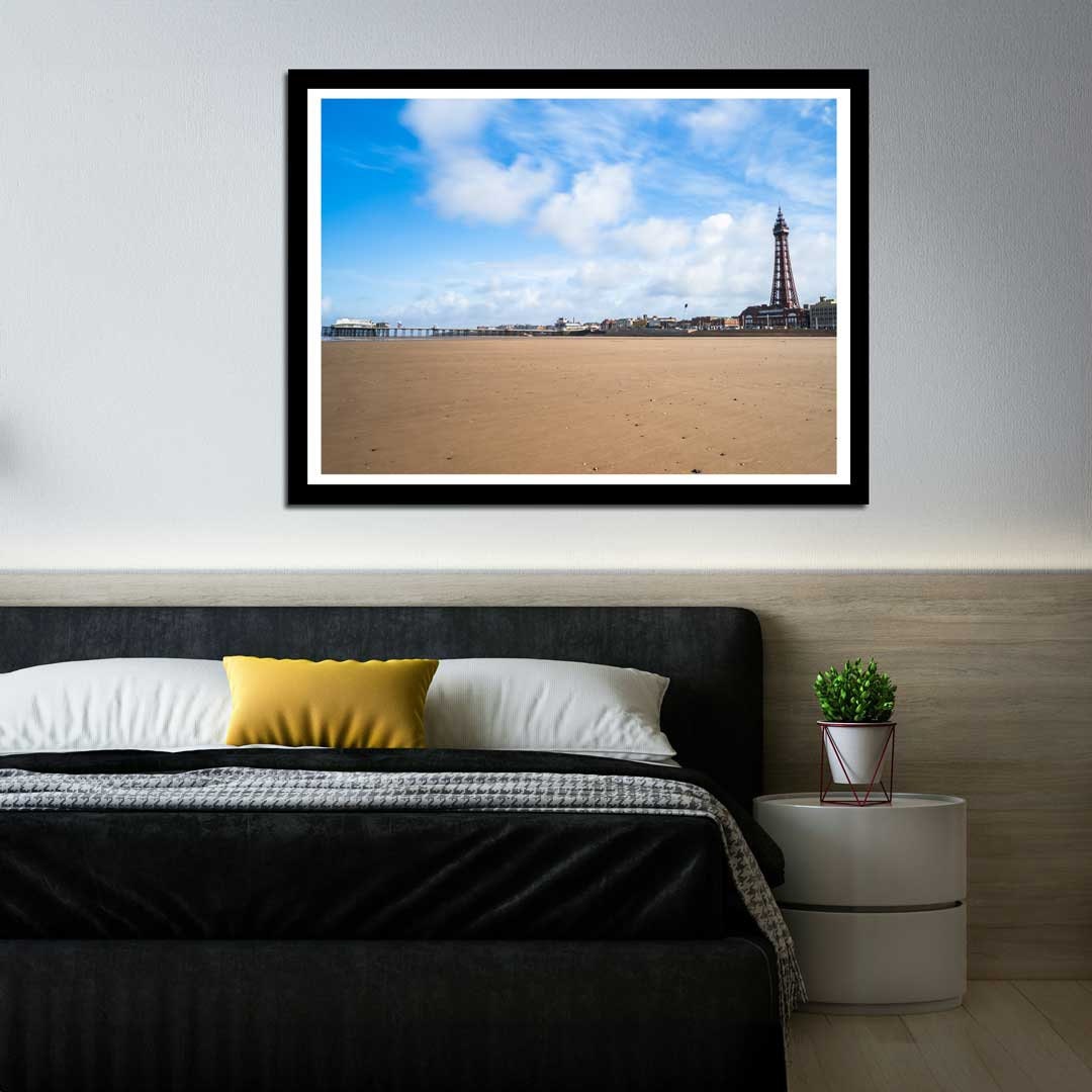 Blackpool Beach Landscape Photography Prints, Wall Art, Panoramic
