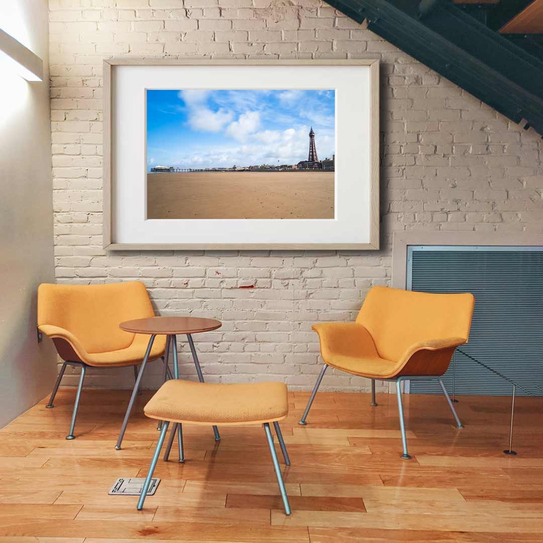 Blackpool Beach Landscape Photography Prints, Wall Art, Panoramic