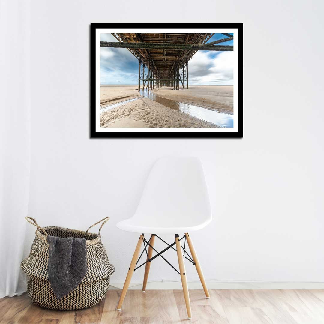Blackpool Beach, Under the North Pier, Landscape Photography Prints, Wall Art, Panoramic
