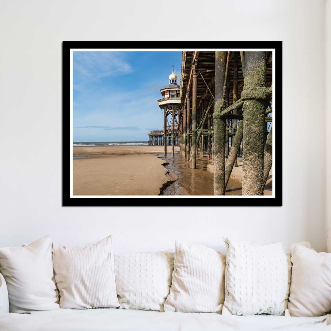 Blackpool Beach, The North Pier, Landscape Photography Prints, Wall Art, Panoramic
