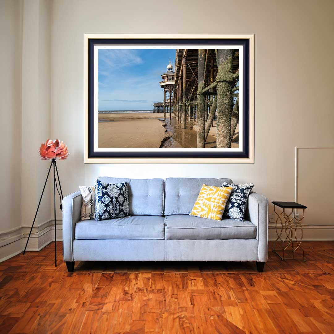 Blackpool Beach, The North Pier, Landscape Photography Prints, Wall Art, Panoramic