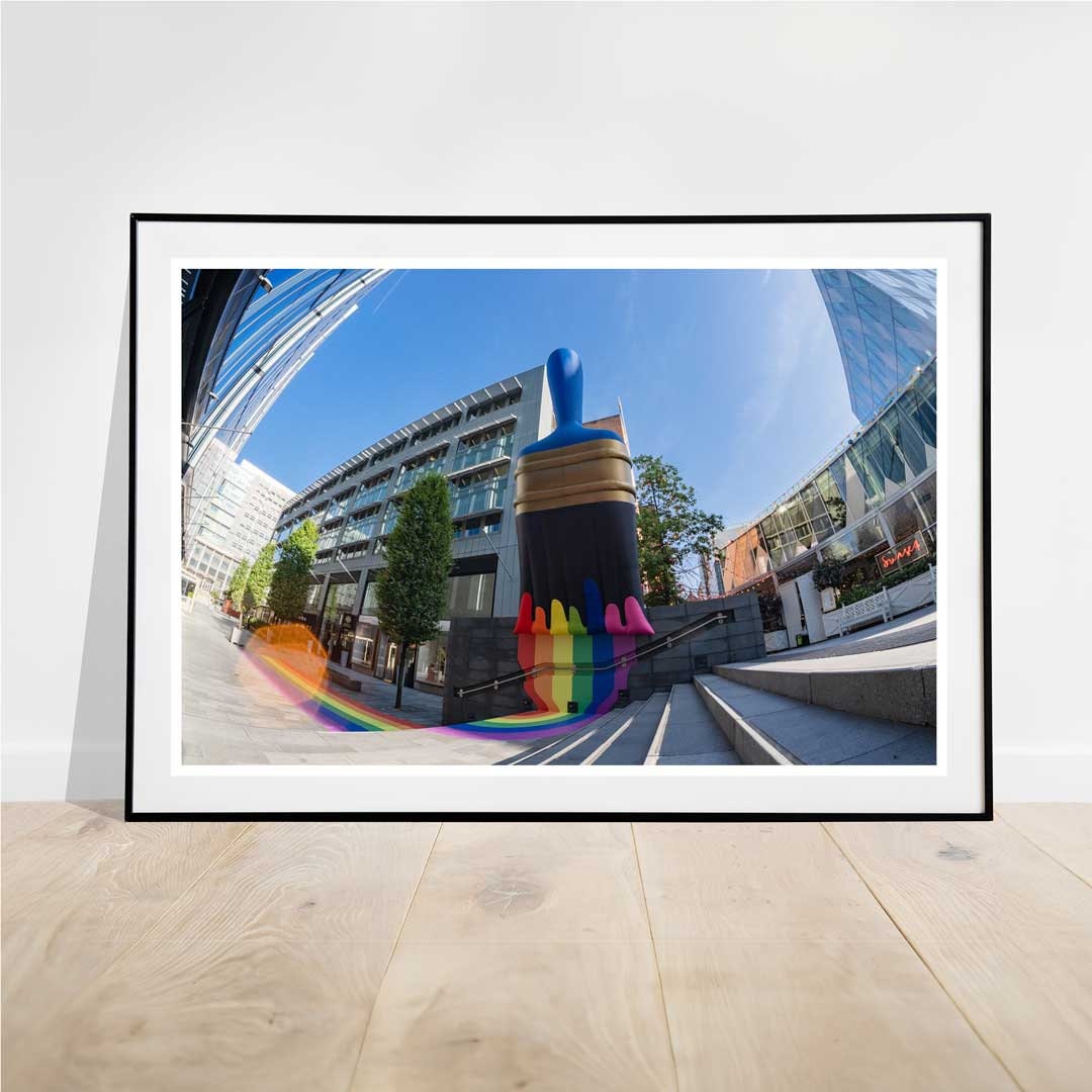 Pride Love Paint Brush LGBTQ+ Celebration Décor Photography Print, Equality Home Gift Rainbow Themed print, Fine Art, Wall Art Print