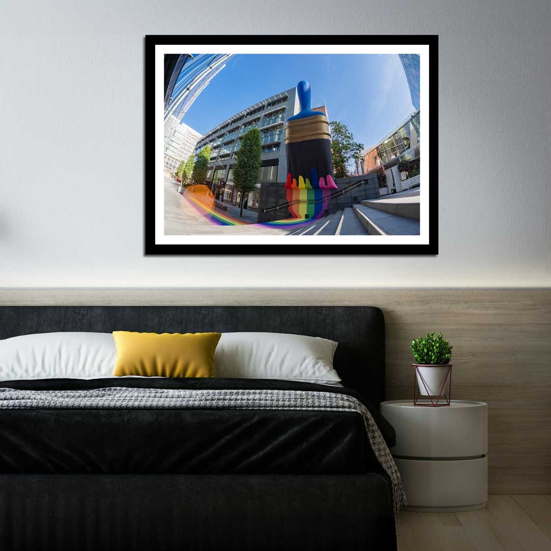 Pride Love Paint Brush LGBTQ+ Celebration Décor Photography Print, Equality Home Gift Rainbow Themed print, Fine Art, Wall Art Print