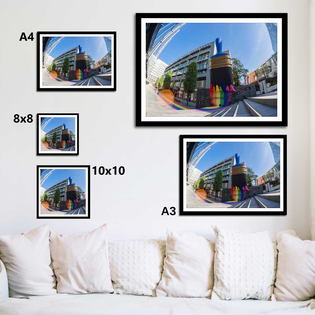 Pride Love Paint Brush LGBTQ+ Celebration Décor Photography Print, Equality Home Gift Rainbow Themed print, Fine Art, Wall Art Print