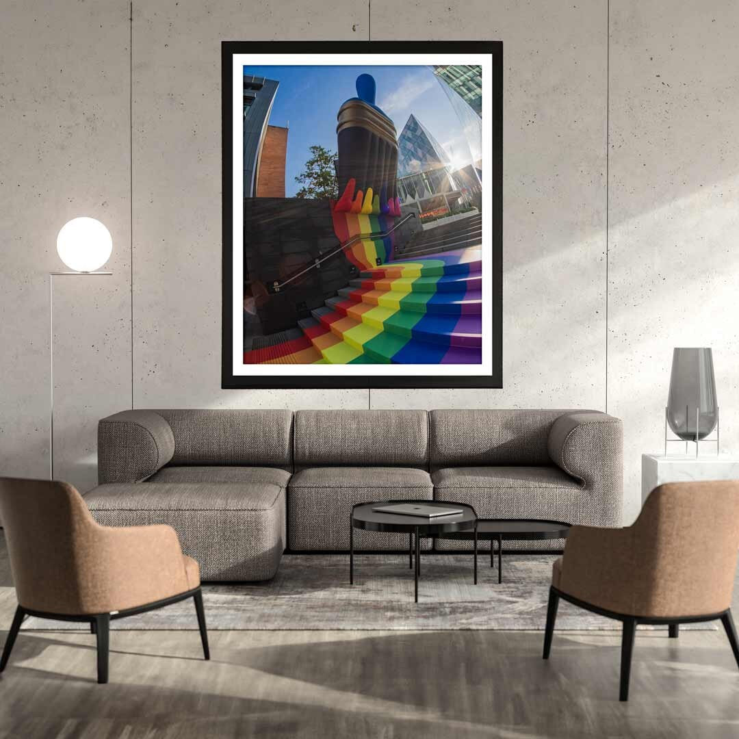 Pride Love Paint Brush LGBTQ+ Celebration Décor Photography Print, Equality Home Gift Rainbow Themed print, Fine Art, Wall Art Print