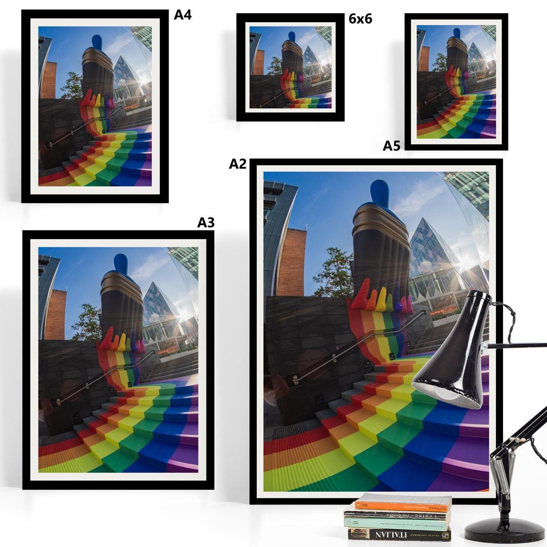 Pride Love Paint Brush LGBTQ+ Celebration Décor Photography Print, Equality Home Gift Rainbow Themed print, Fine Art, Wall Art Print