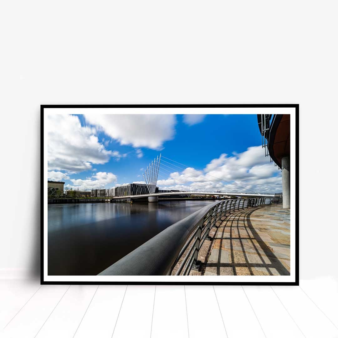 Salford Quays Manchester, Media City Footbridge, Manchester Photographic Print, Architectural Urban Art Photography