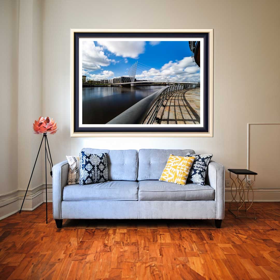 Salford Quays Manchester, Media City Footbridge, Manchester Photographic Print, Architectural Urban Art Photography