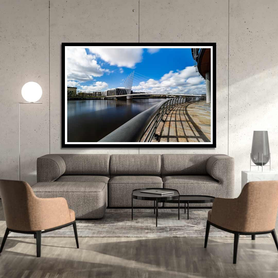Salford Quays Manchester, Media City Footbridge, Manchester Photographic Print, Architectural Urban Art Photography