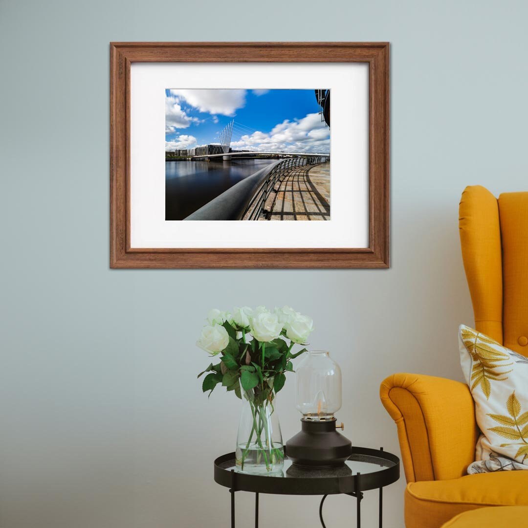 Salford Quays Manchester, Media City Footbridge, Manchester Photographic Print, Architectural Urban Art Photography