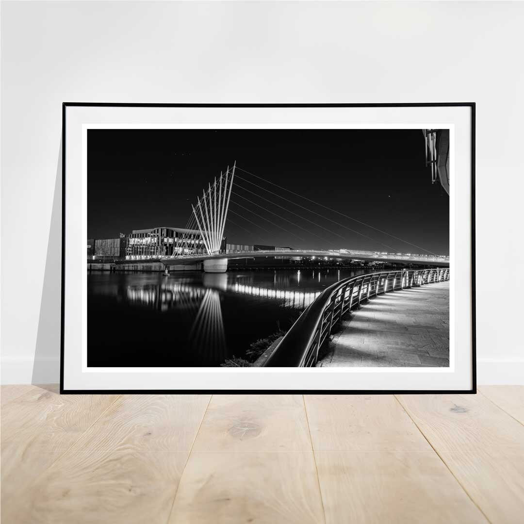 Media City Footbridge, Salford Quays Manchester, Manchester Photographic Print, Architectural Urban Art Photography