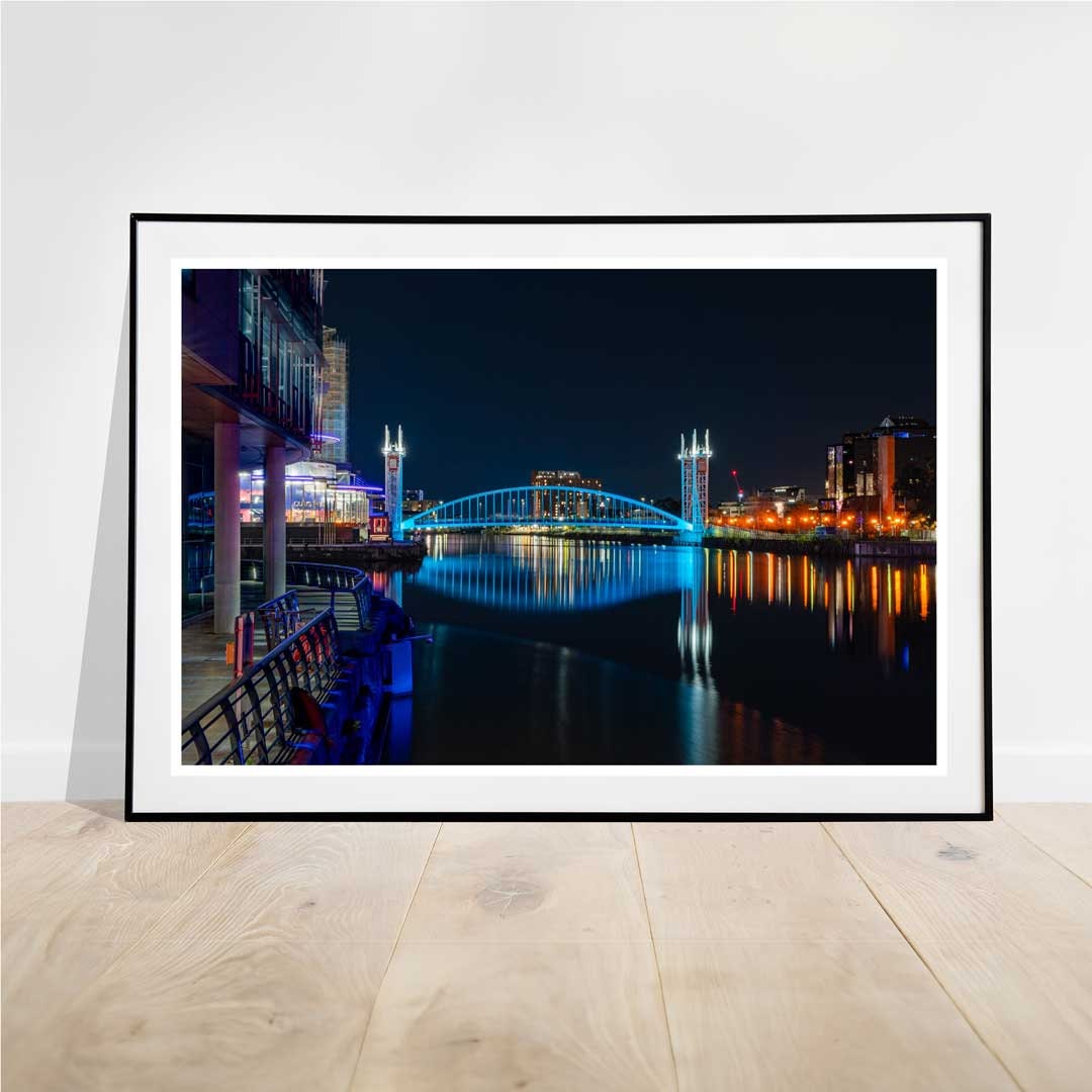 The Millennium Bridge Media City, Salford Quays Manchester, Manchester Photographic Print, Urban Photography