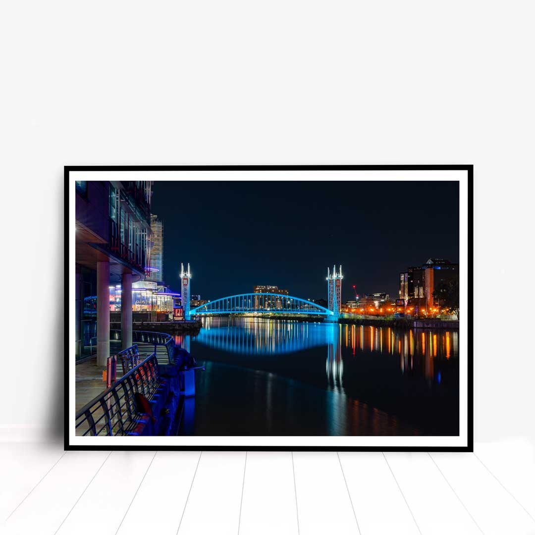 The Millennium Bridge Media City, Salford Quays Manchester, Manchester Photographic Print, Urban Photography