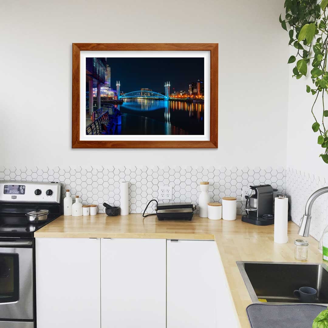 The Millennium Bridge Media City, Salford Quays Manchester, Manchester Photographic Print, Urban Photography