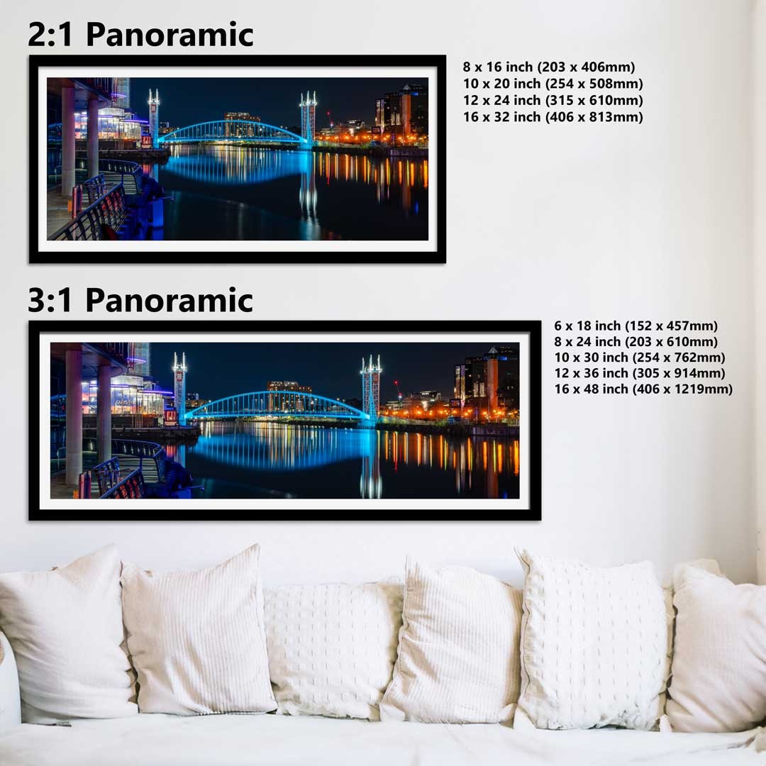 The Millennium Bridge Media City, Salford Quays Manchester, Manchester Photographic Print, Urban Photography