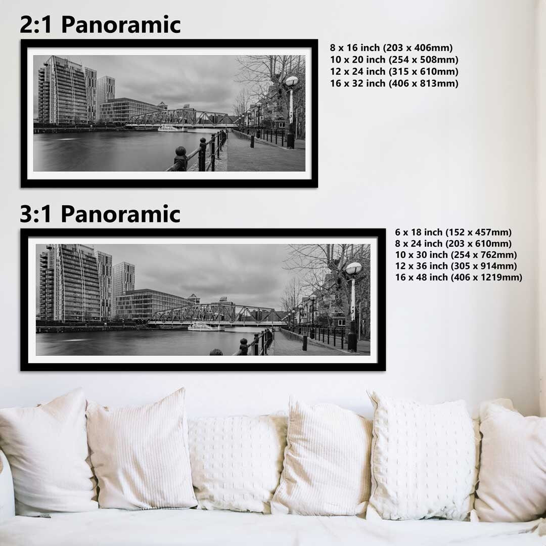 Iron Bridge Salford Quays Manchester in Black and White, Media City, Manchester Photographic Print, Architectural Urban Art Photography