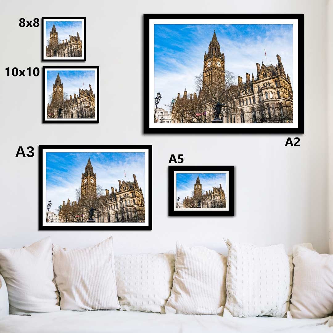 Manchester Town Hall, Mancunian Fine Art Print, Architecture Print, Wall Print