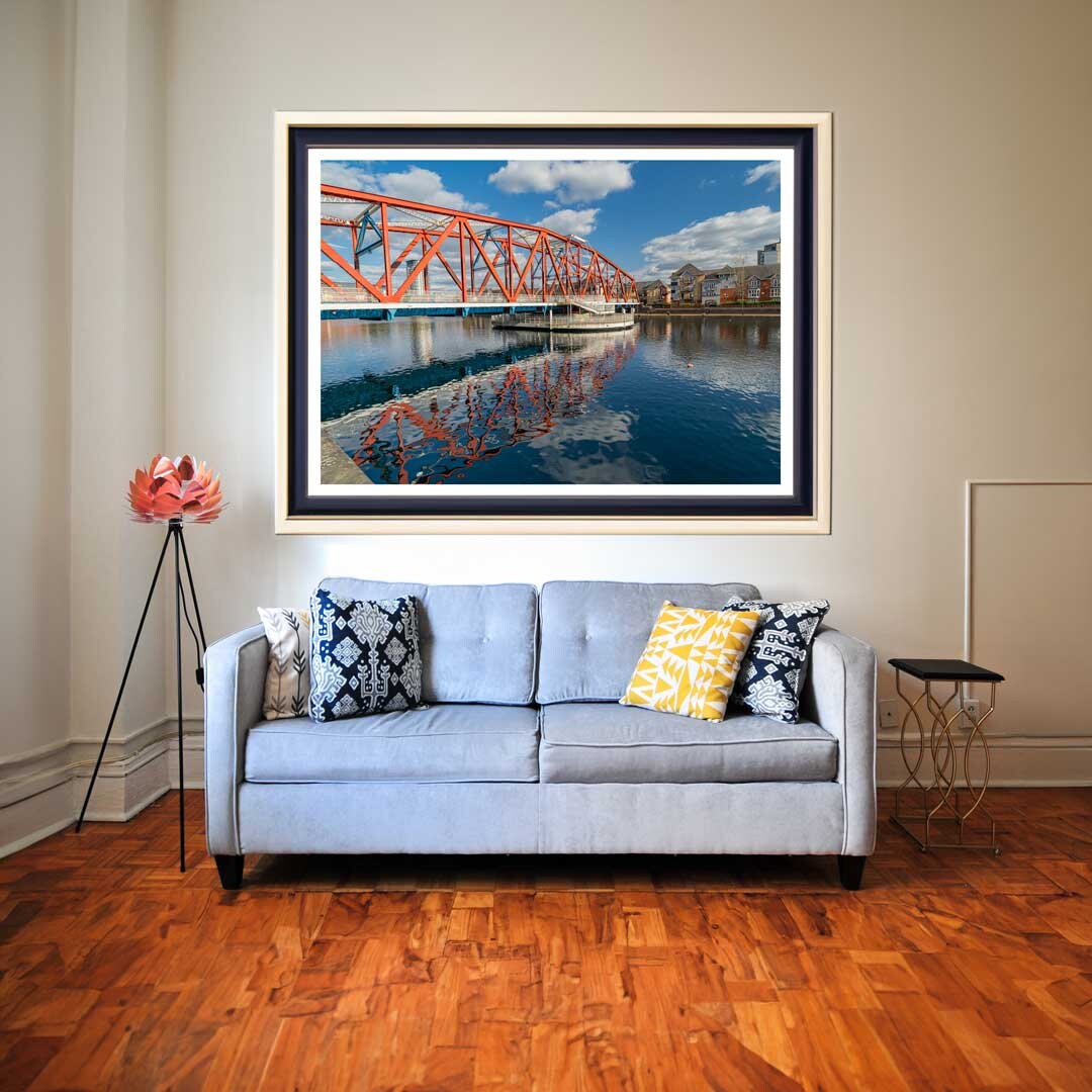 Detroit Bridge Salford Quays Manchester, Media City, Manchester Photographic Print, Architectural Urban Art Photography