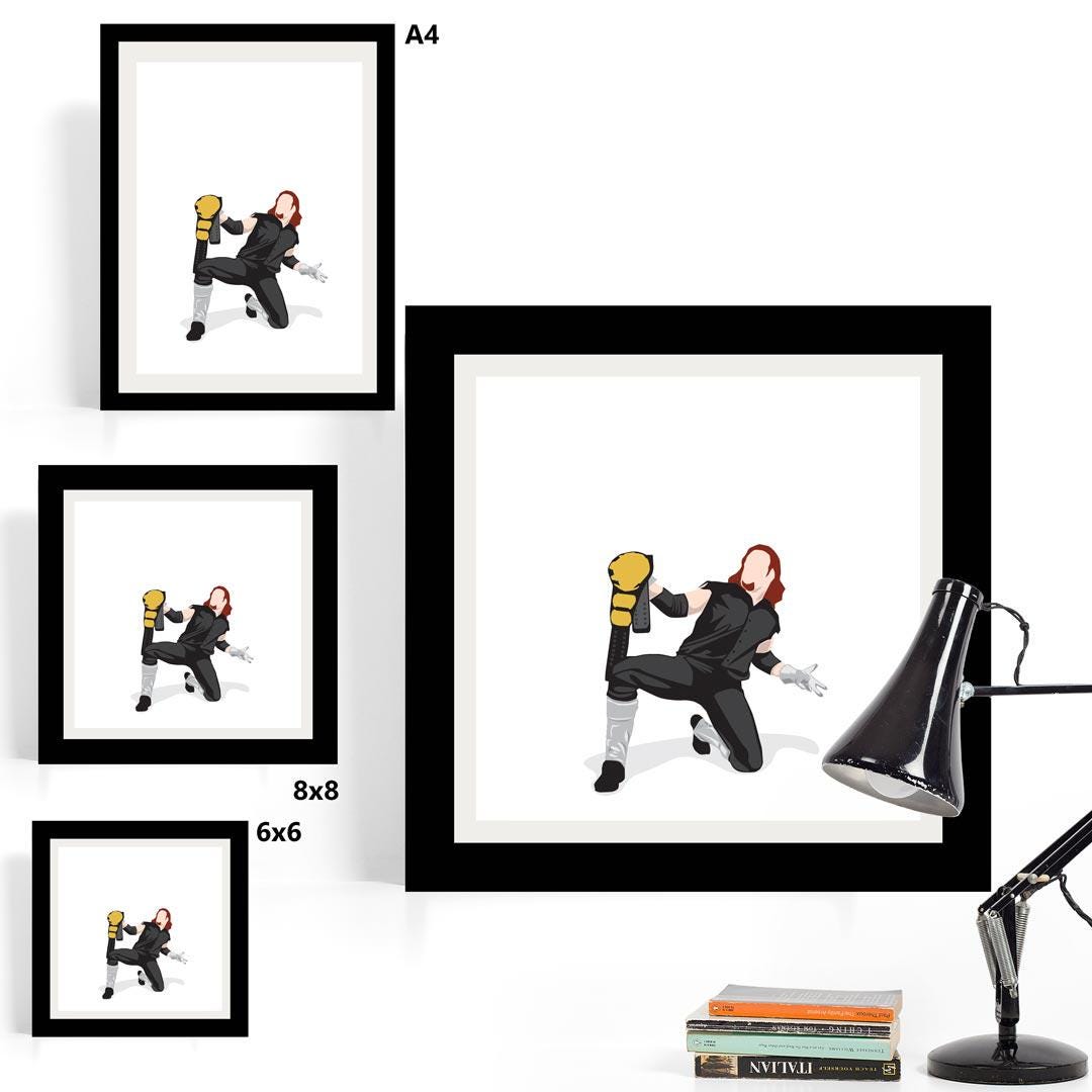 Undertaker Minimal Wrestling Illustration, Wall Art Print
