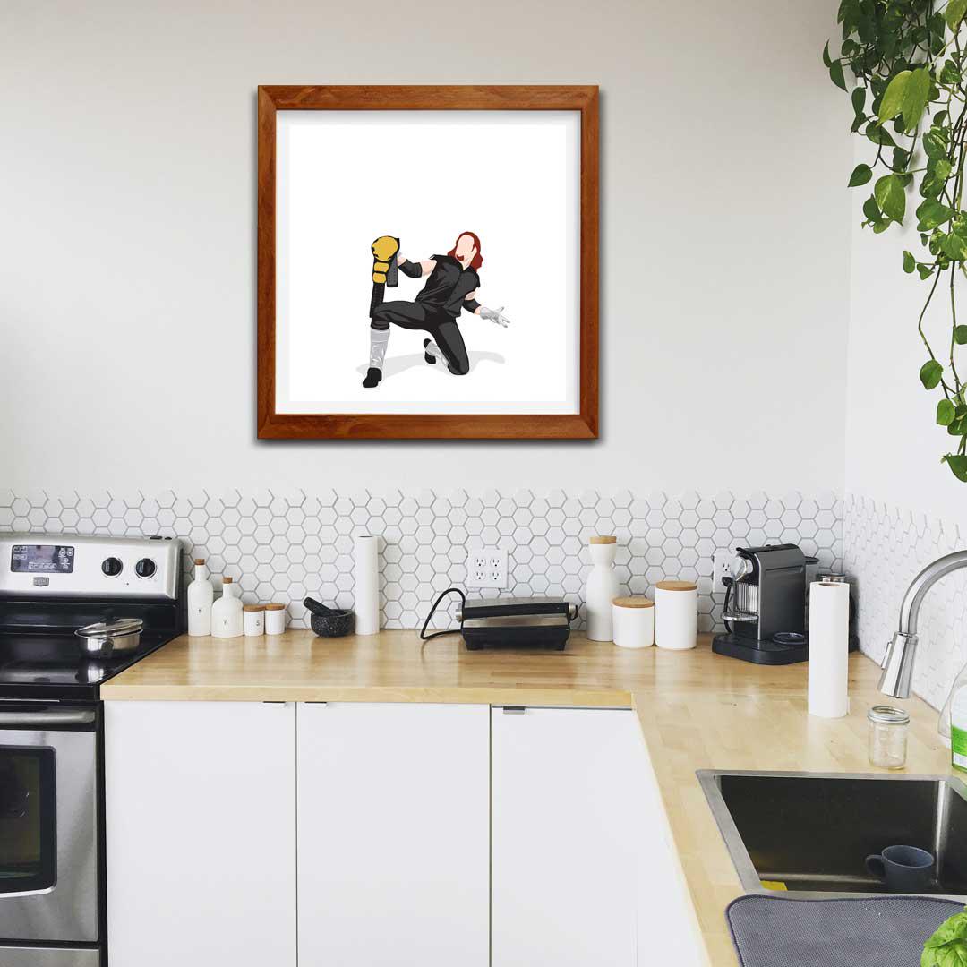 Undertaker Minimal Wrestling Illustration, Wall Art Print