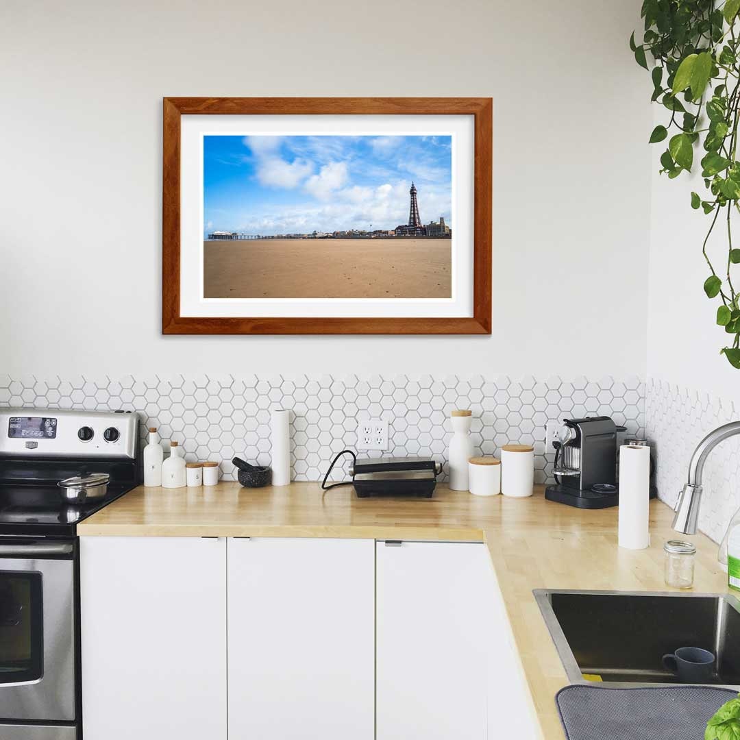 Blackpool Beach Landscape Photography Prints, Wall Art, Panoramic