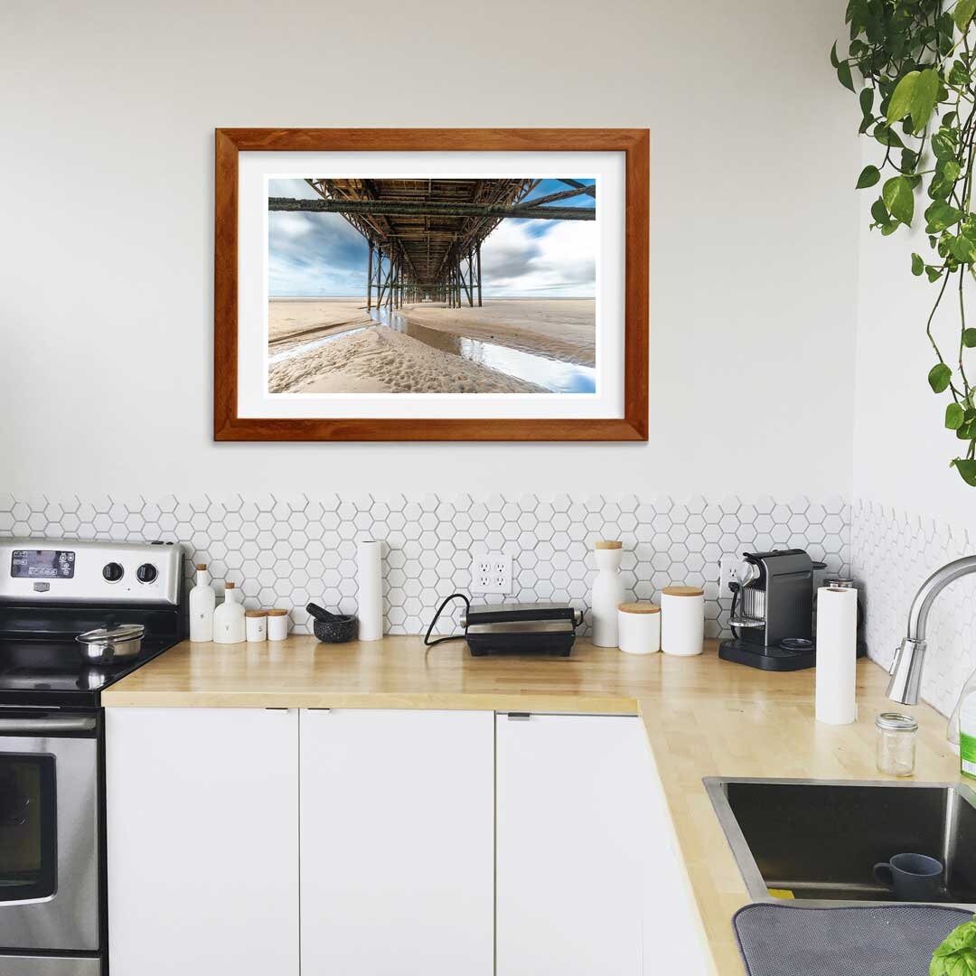 Blackpool Beach, Under the North Pier, Landscape Photography Prints, Wall Art, Panoramic