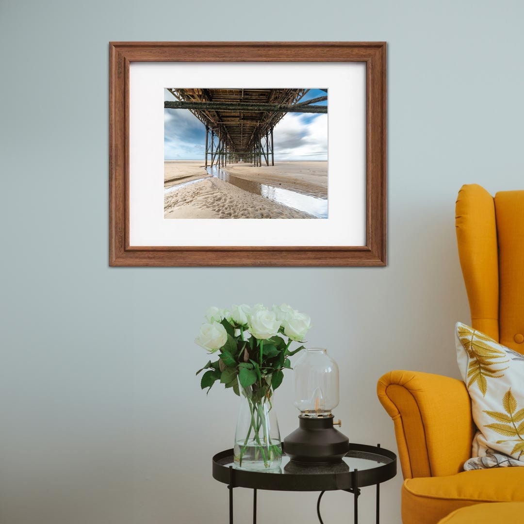 Blackpool Beach, Under the North Pier, Landscape Photography Prints, Wall Art, Panoramic