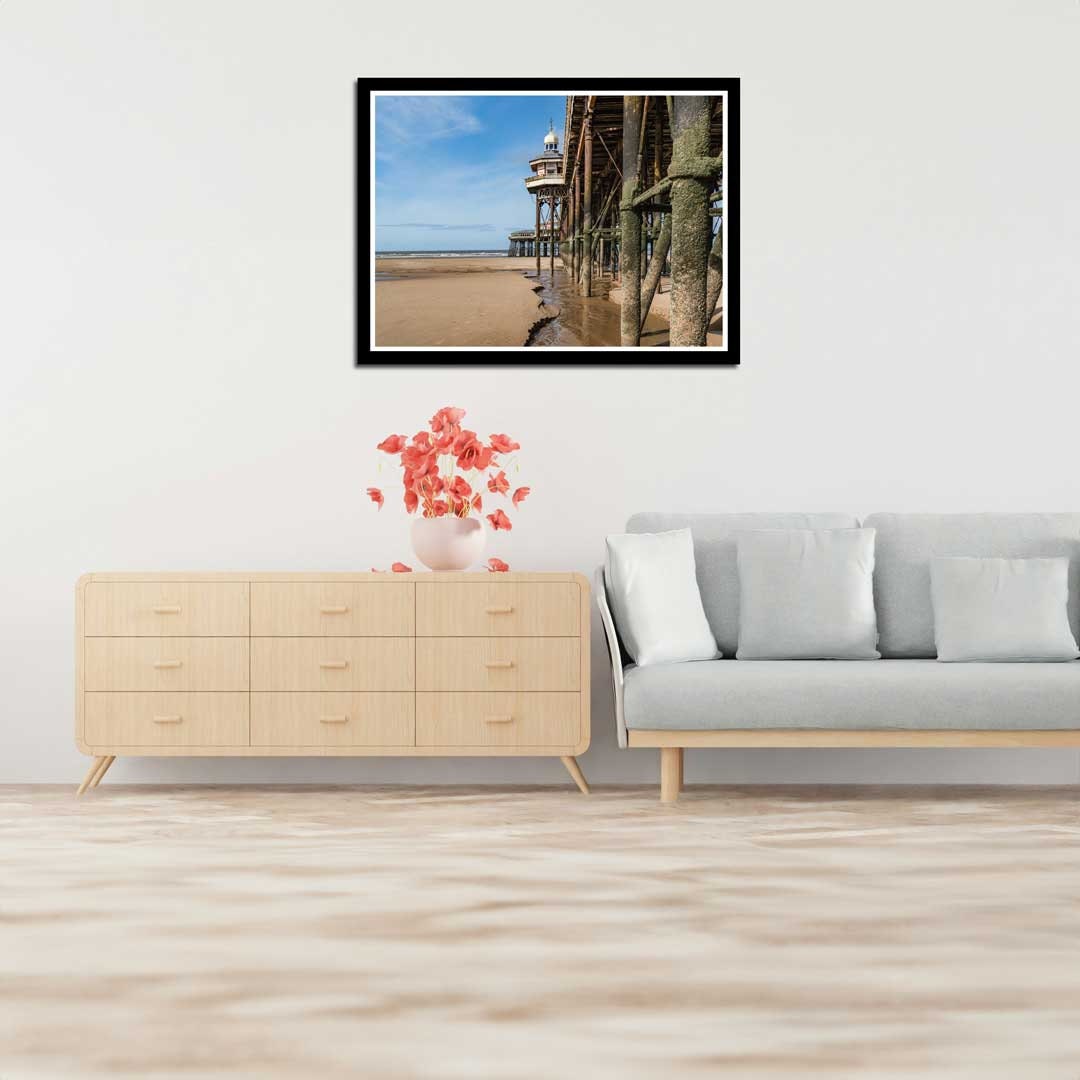 Blackpool Beach, The North Pier, Landscape Photography Prints, Wall Art, Panoramic