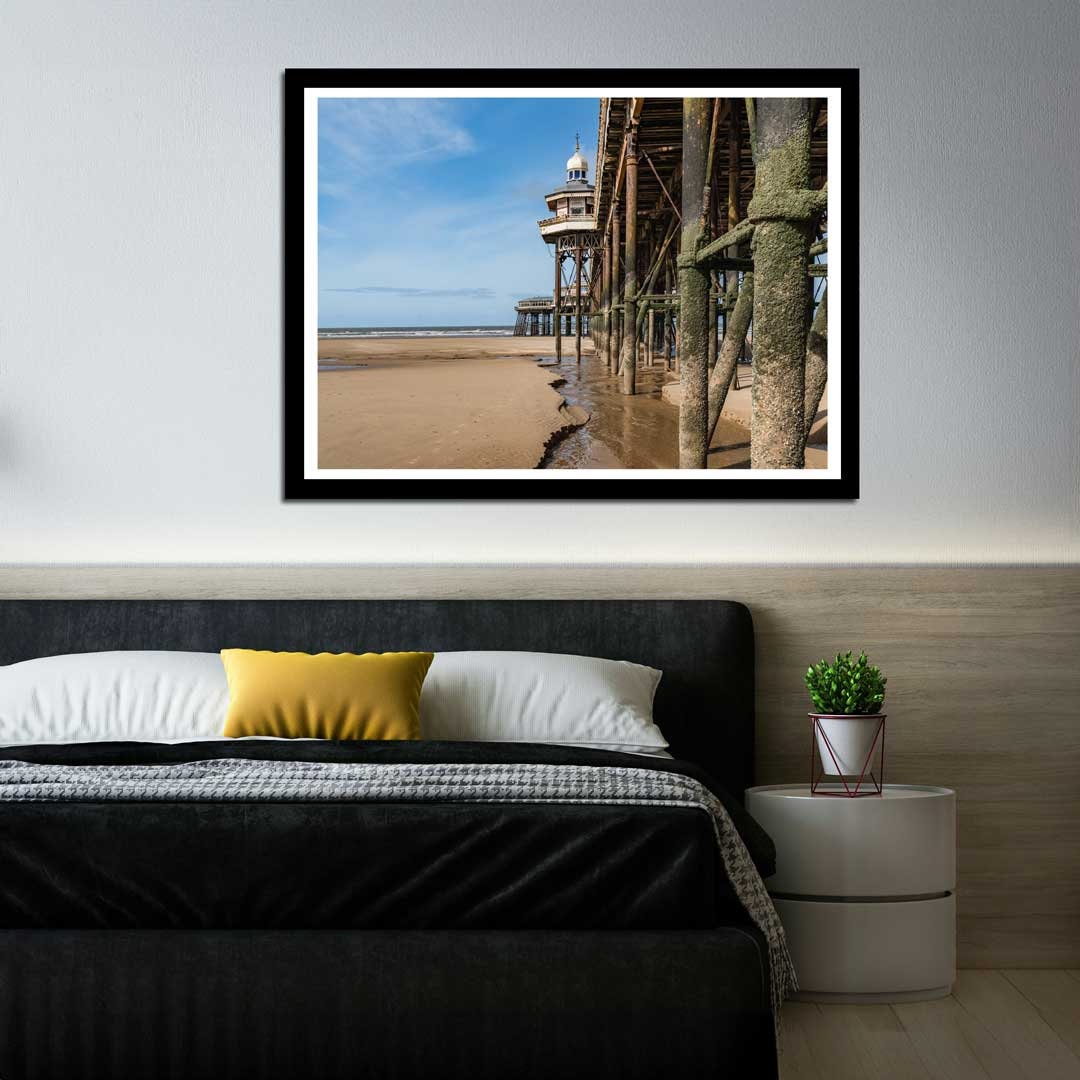 Blackpool Beach, The North Pier, Landscape Photography Prints, Wall Art, Panoramic